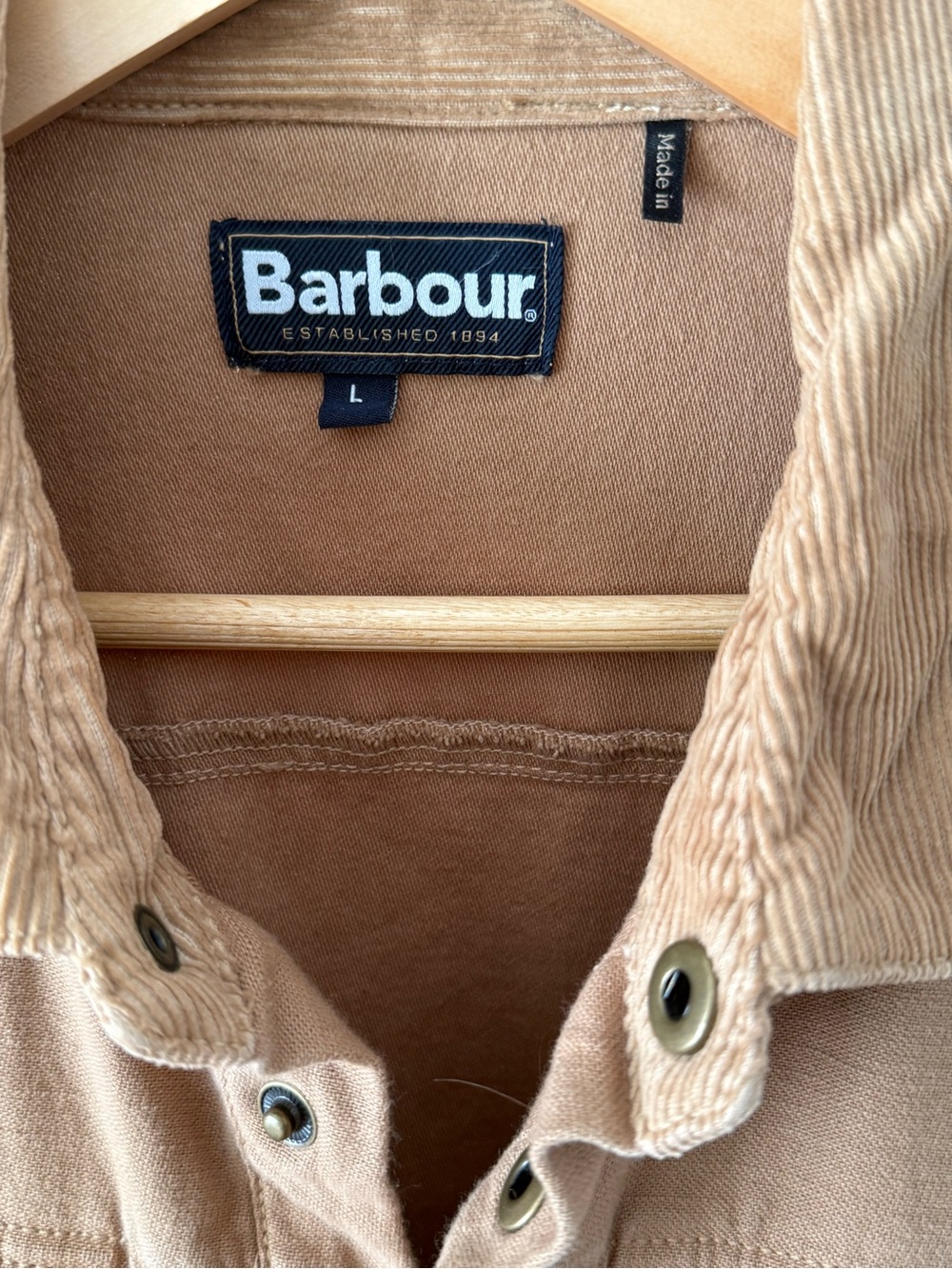 Barbour Men's Brown Cotton Field Jacket - Picture 2 of 5
